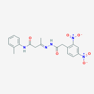 (3E)-3-{[(2,4-dinitrophenyl)acetyl]hydrazono}-N-(2-methylphenyl)butanamide