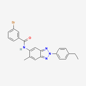 3-bromo-N-[2-(4-ethylphenyl)-6-methyl-2H-benzotriazol-5-yl]benzamide