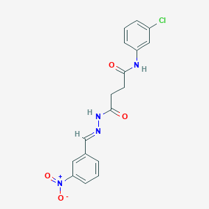 N-(3-Chlorophenyl)-3-{N'-[(E)-(3-nitrophenyl)methylidene]hydrazinecarbonyl}propanamide