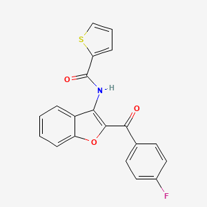 N-[2-(4-fluorobenzoyl)-1-benzofuran-3-yl]thiophene-2-carboxamide