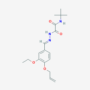 molecular formula C18H25N3O4 B11568436 N-Tert-butyl-1-{N'-[(E)-[3-ethoxy-4-(prop-2-EN-1-yloxy)phenyl]methylidene]hydrazinecarbonyl}formamide 