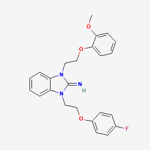 1-[2-(4-fluorophenoxy)ethyl]-3-[2-(2-methoxyphenoxy)ethyl]-1,3-dihydro-2H-benzimidazol-2-imine