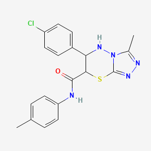 6-(4-chlorophenyl)-3-methyl-N-(4-methylphenyl)-6,7-dihydro-5H-[1,2,4]triazolo[3,4-b][1,3,4]thiadiazine-7-carboxamide