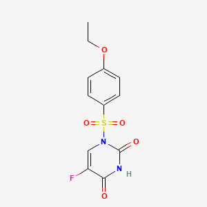 Uracil, N-((p-ethoxyphenyl)sulfonyl)-5-fluoro-