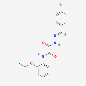 2-[(2E)-2-(4-bromobenzylidene)hydrazinyl]-N-(2-ethoxyphenyl)-2-oxoacetamide