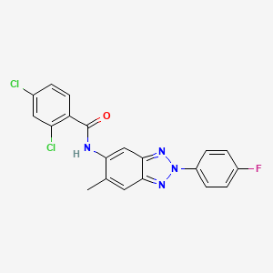 2,4-dichloro-N-[2-(4-fluorophenyl)-6-methyl-2H-1,2,3-benzotriazol-5-yl]benzamide