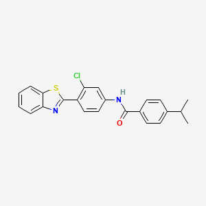 N-[4-(1,3-benzothiazol-2-yl)-3-chlorophenyl]-4-(propan-2-yl)benzamide