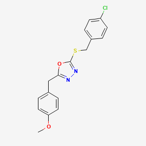 2-[(4-Chlorobenzyl)sulfanyl]-5-(4-methoxybenzyl)-1,3,4-oxadiazole