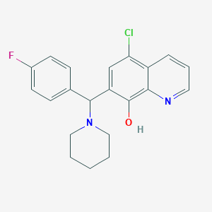 5-Chloro-7-[(4-fluorophenyl)(piperidin-1-yl)methyl]quinolin-8-ol