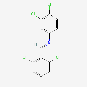 molecular formula C13H7Cl4N B11568547 3,4-dichloro-N-[(E)-(2,6-dichlorophenyl)methylidene]aniline 