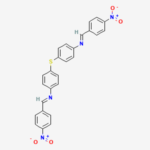 molecular formula C26H18N4O4S B11568559 4,4'-sulfanediylbis{N-[(E)-(4-nitrophenyl)methylidene]aniline} 