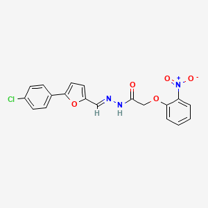 N'-[(E)-[5-(4-Chlorophenyl)furan-2-YL]methylidene]-2-(2-nitrophenoxy)acetohydrazide