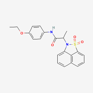 2-(1,1-dioxido-2H-naphtho[1,8-cd]isothiazol-2-yl)-N-(4-ethoxyphenyl)propanamide