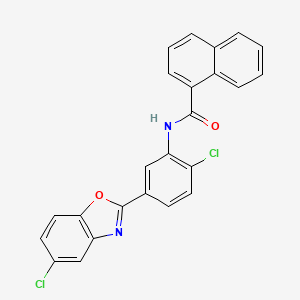 N-[2-chloro-5-(5-chloro-1,3-benzoxazol-2-yl)phenyl]naphthalene-1-carboxamide