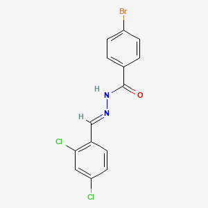 molecular formula C14H9BrCl2N2O B11568636 4-bromo-N'-[(E)-(2,4-dichlorophenyl)methylidene]benzohydrazide 