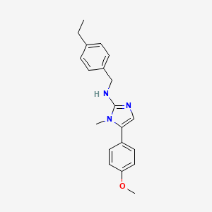 molecular formula C20H23N3O B11568645 N-(4-ethylbenzyl)-5-(4-methoxyphenyl)-1-methyl-1H-imidazol-2-amine 