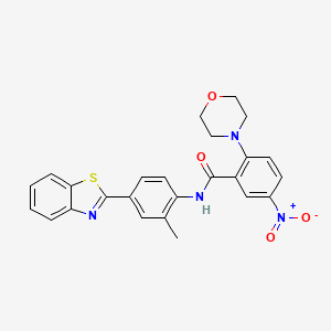 N-[4-(1,3-benzothiazol-2-yl)-2-methylphenyl]-2-(morpholin-4-yl)-5-nitrobenzamide