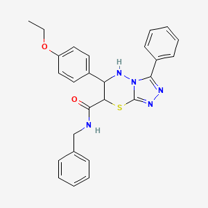 N-benzyl-6-(4-ethoxyphenyl)-3-phenyl-6,7-dihydro-5H-[1,2,4]triazolo[3,4-b][1,3,4]thiadiazine-7-carboxamide