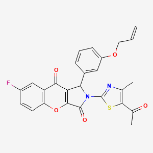 2-(5-Acetyl-4-methyl-1,3-thiazol-2-yl)-7-fluoro-1-[3-(prop-2-en-1-yloxy)phenyl]-1,2-dihydrochromeno[2,3-c]pyrrole-3,9-dione