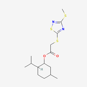 5-Methyl-2-(propan-2-yl)cyclohexyl {[3-(methylsulfanyl)-1,2,4-thiadiazol-5-yl]sulfanyl}acetate