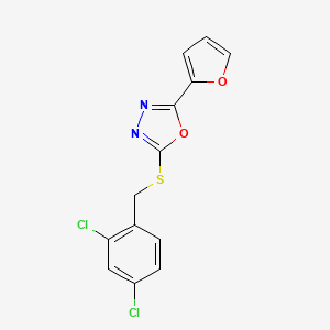 2-[(2,4-Dichlorobenzyl)sulfanyl]-5-(furan-2-yl)-1,3,4-oxadiazole