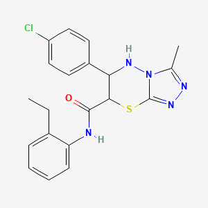 6-(4-chlorophenyl)-N-(2-ethylphenyl)-3-methyl-6,7-dihydro-5H-[1,2,4]triazolo[3,4-b][1,3,4]thiadiazine-7-carboxamide