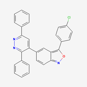 molecular formula C29H18ClN3O B11568737 3-(4-Chlorophenyl)-5-(3,6-diphenylpyridazin-4-yl)-2,1-benzoxazole 