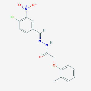 N'-[(E)-(4-chloro-3-nitrophenyl)methylidene]-2-(2-methylphenoxy)acetohydrazide