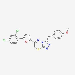 6-[5-(2,4-dichlorophenyl)furan-2-yl]-3-[(4-methoxyphenyl)methyl]-7H-[1,2,4]triazolo[3,4-b][1,3,4]thiadiazine