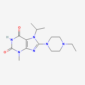 8-(4-ethylpiperazin-1-yl)-6-hydroxy-3-methyl-7-(propan-2-yl)-3,7-dihydro-2H-purin-2-one