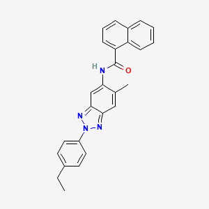 N-[2-(4-ethylphenyl)-6-methyl-2H-benzotriazol-5-yl]naphthalene-1-carboxamide