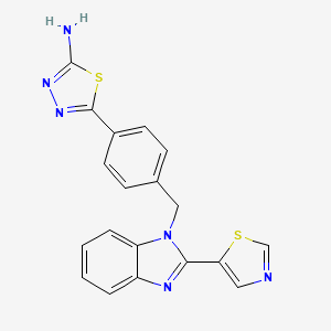 5-(4-{[2-(1,3-thiazol-5-yl)-1H-benzimidazol-1-yl]methyl}phenyl)-1,3,4-thiadiazol-2-amine