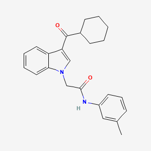 2-[3-(cyclohexylcarbonyl)-1H-indol-1-yl]-N-(3-methylphenyl)acetamide