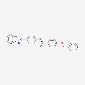 4-(1,3-benzothiazol-2-yl)-N-{(E)-[4-(benzyloxy)phenyl]methylidene}aniline