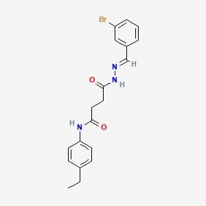 4-[(2E)-2-(3-bromobenzylidene)hydrazinyl]-N-(4-ethylphenyl)-4-oxobutanamide