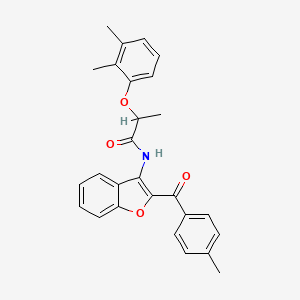 molecular formula C27H25NO4 B11568811 2-(2,3-dimethylphenoxy)-N-[2-(4-methylbenzoyl)-1-benzofuran-3-yl]propanamide 