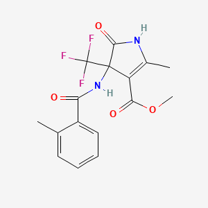 methyl 2-methyl-4-{[(2-methylphenyl)carbonyl]amino}-5-oxo-4-(trifluoromethyl)-4,5-dihydro-1H-pyrrole-3-carboxylate