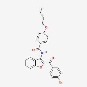 molecular formula C26H22BrNO4 B11568831 N-[2-(4-bromobenzoyl)-1-benzofuran-3-yl]-4-butoxybenzamide 