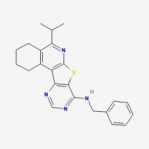 N-benzyl-8-propan-2-yl-11-thia-9,14,16-triazatetracyclo[8.7.0.02,7.012,17]heptadeca-1,7,9,12,14,16-hexaen-13-amine