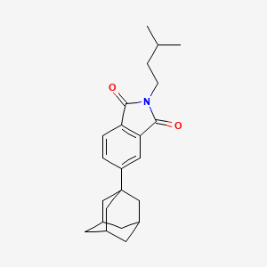 molecular formula C23H29NO2 B11568895 2-(3-methylbutyl)-5-(tricyclo[3.3.1.1~3,7~]dec-1-yl)-1H-isoindole-1,3(2H)-dione 