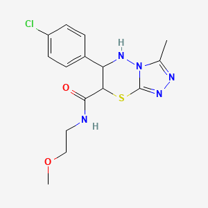 6-(4-chlorophenyl)-N-(2-methoxyethyl)-3-methyl-6,7-dihydro-5H-[1,2,4]triazolo[3,4-b][1,3,4]thiadiazine-7-carboxamide