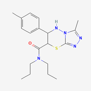 3-methyl-6-(4-methylphenyl)-N,N-dipropyl-6,7-dihydro-5H-[1,2,4]triazolo[3,4-b][1,3,4]thiadiazine-7-carboxamide