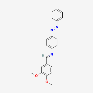 N-[(E)-(3,4-dimethoxyphenyl)methylidene]-4-[(E)-phenyldiazenyl]aniline