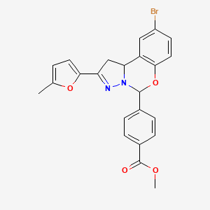 Methyl 4-[9-bromo-2-(5-methyl-2-furyl)-1,10b-dihydropyrazolo[1,5-c][1,3]benzoxazin-5-yl]benzoate