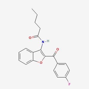 N-[2-(4-fluorobenzoyl)-1-benzofuran-3-yl]pentanamide