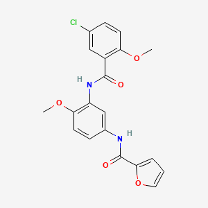 N-(3-{[(5-chloro-2-methoxyphenyl)carbonyl]amino}-4-methoxyphenyl)furan-2-carboxamide