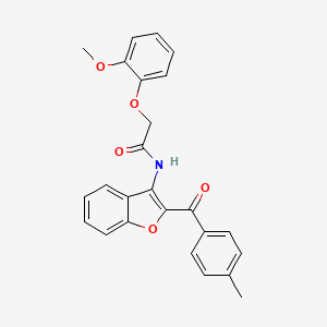 2-(2-methoxyphenoxy)-N-[2-(4-methylbenzoyl)-1-benzofuran-3-yl]acetamide