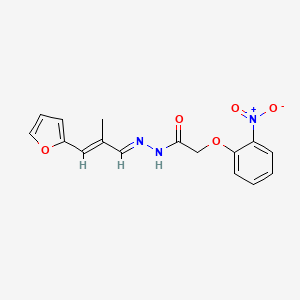 N'-[(1E,2E)-3-(furan-2-yl)-2-methylprop-2-en-1-ylidene]-2-(2-nitrophenoxy)acetohydrazide