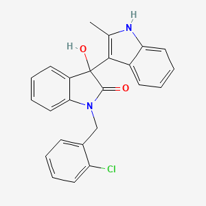 1'-(2-chlorobenzyl)-3'-hydroxy-2-methyl-1',3'-dihydro-1H,2'H-3,3'-biindol-2'-one