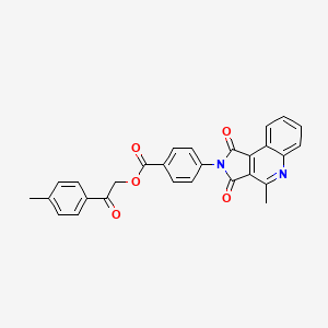 2-(4-methylphenyl)-2-oxoethyl 4-(4-methyl-1,3-dioxo-1,3-dihydro-2H-pyrrolo[3,4-c]quinolin-2-yl)benzoate